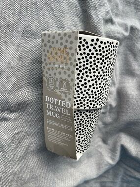 Thyme & Table Black Dotted Travel Mug - Stoneware